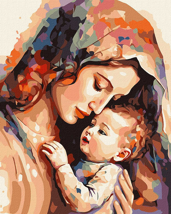 Фото - Картина по номерам Ideyka "Тепло матери" 40х50см (KHO8341)