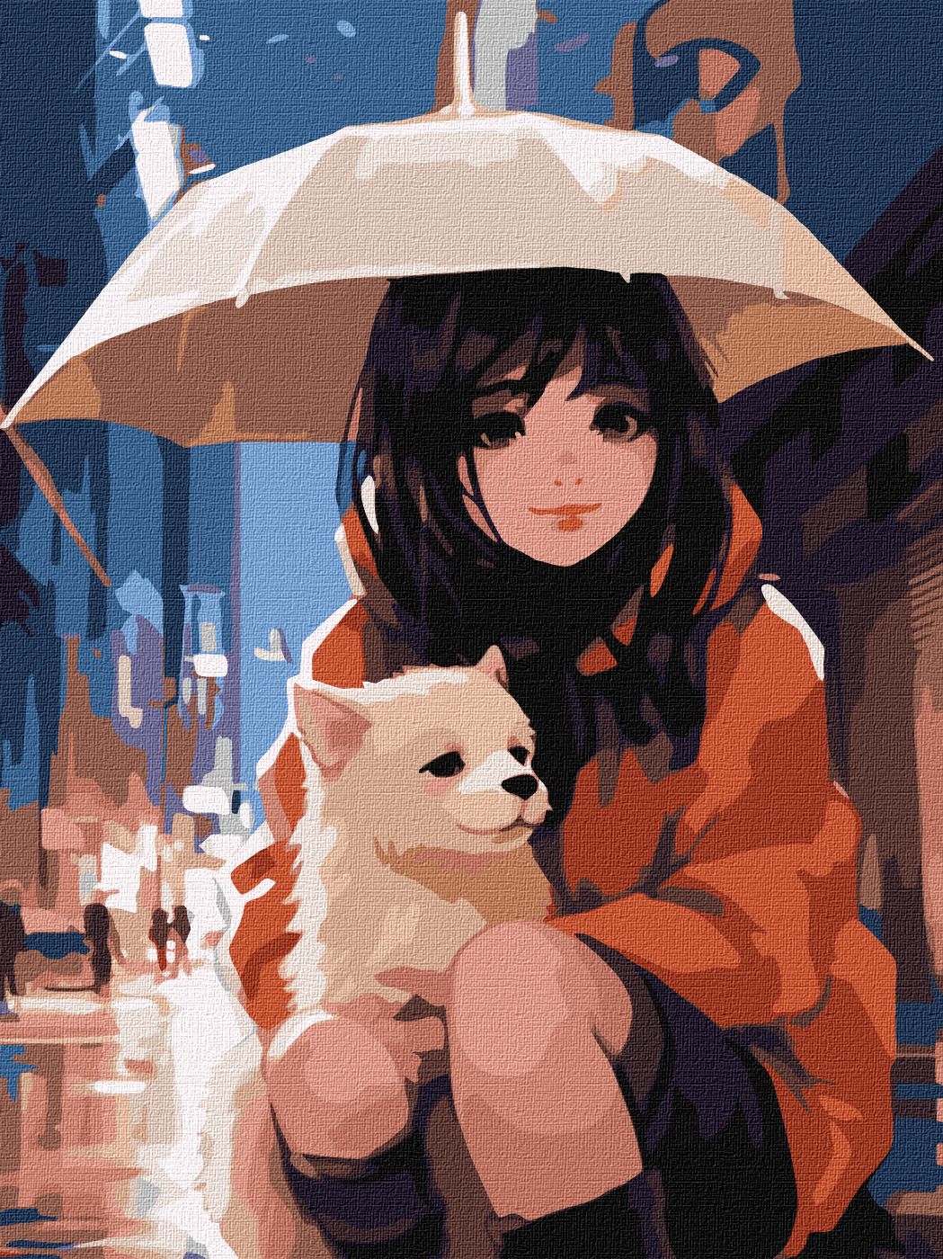 Картина за номерами Ideyka "Разом під парасолькою" 30х40 см (KHO8351)