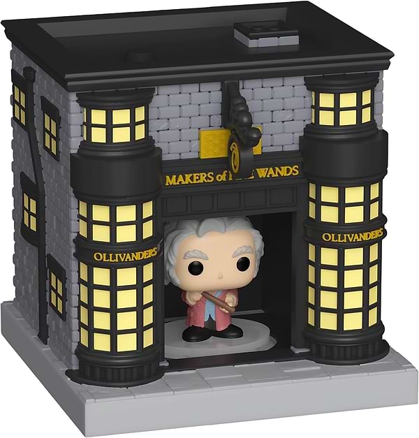 Фото - Коллекционная фигурка FUNKO BITTY POP! Town серии Гарри Поттер - ОЛЛИВАНДЕР И МАГАЗИН ВОЛШЕБНЫХ ПАЛОЧЕК (83627)