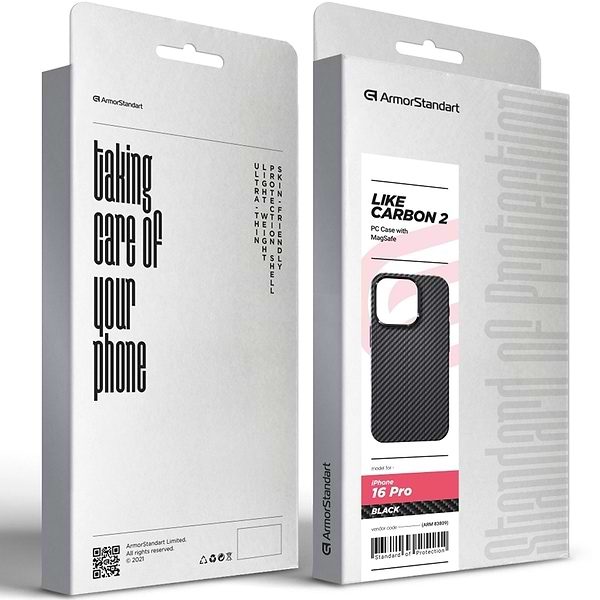 Фото - Чохол для смартфону Armorstandart LikeCarbon2 MagCase for Apple iPhone 16 Pro Black (ARM83809)