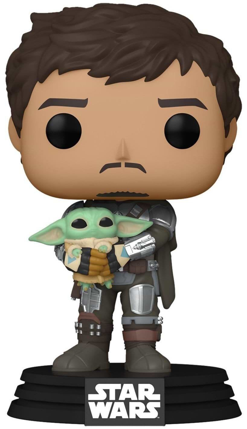 Колекційна фігурка FUNKO POP! Bobble Star Wars Mandalorian Mandalorian with Grogu 54525 (FUN25491302)