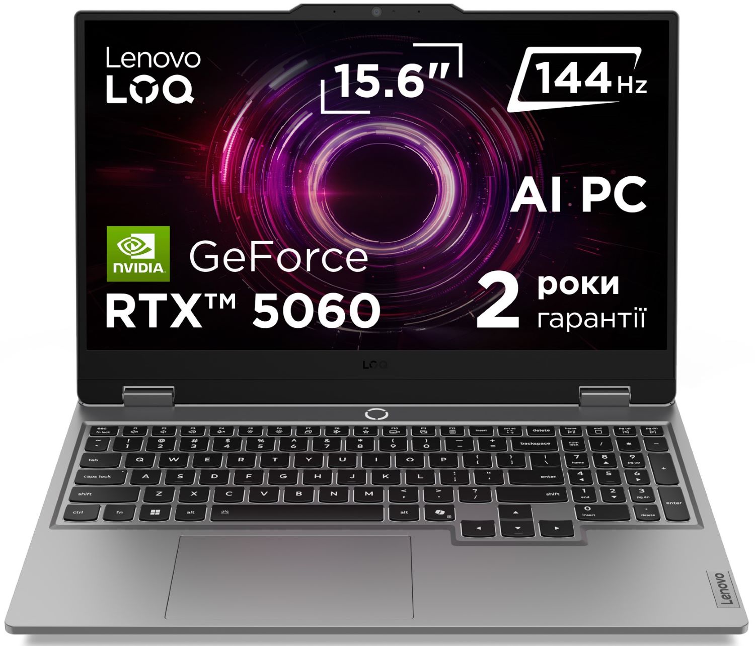 Ноутбук ігровий Lenovo LOQ 15AHP10 (83JG0034RA) Luna Grey - Фото 1