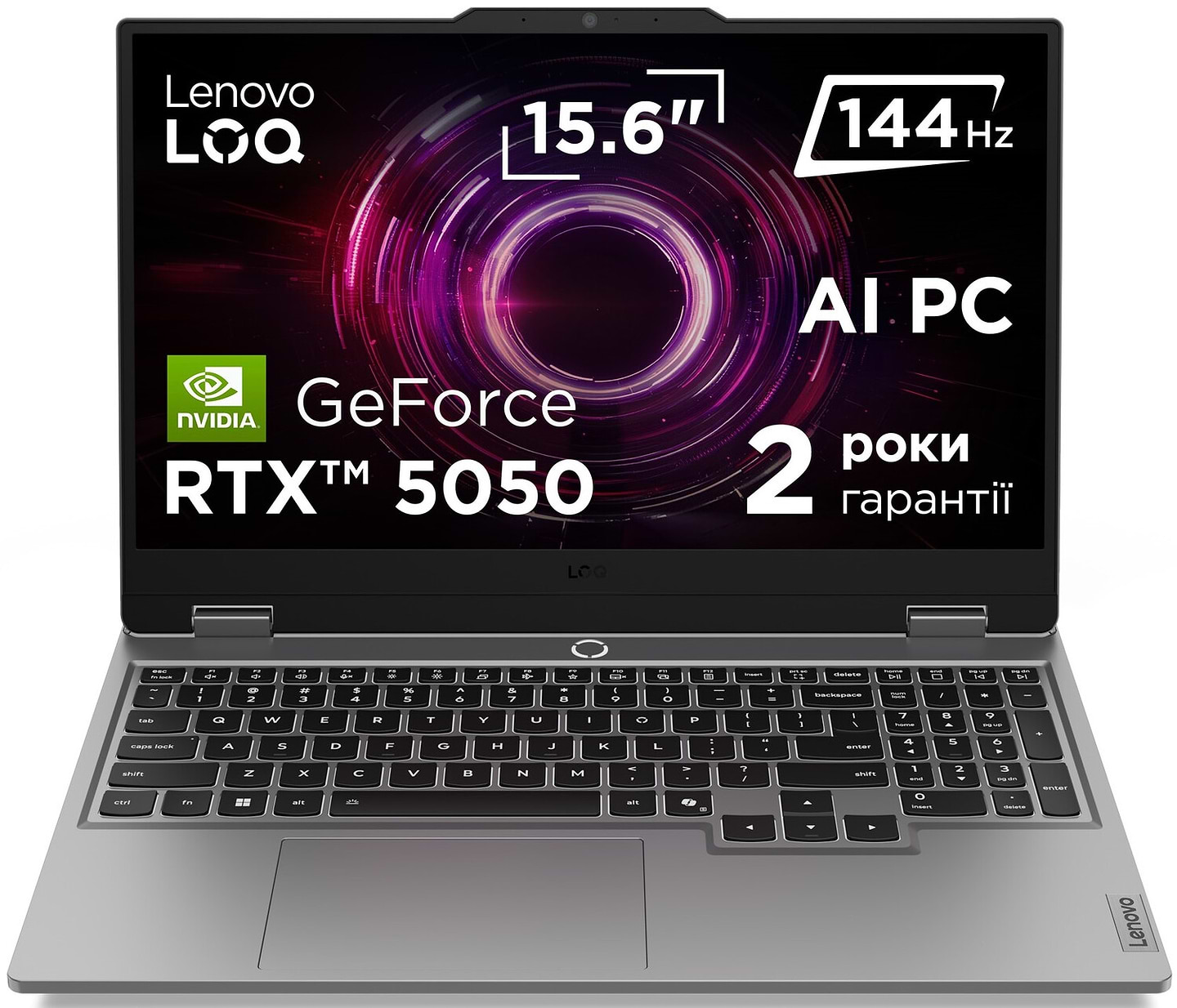 Купить Ноутбук игровой Lenovo LOQ 15AHP10 (83JG00A1RA) Luna Grey - Фото 1 Ноутбук игровой Lenovo LOQ 15AHP10 (83JG00A1RA) Luna Grey - Фото 1