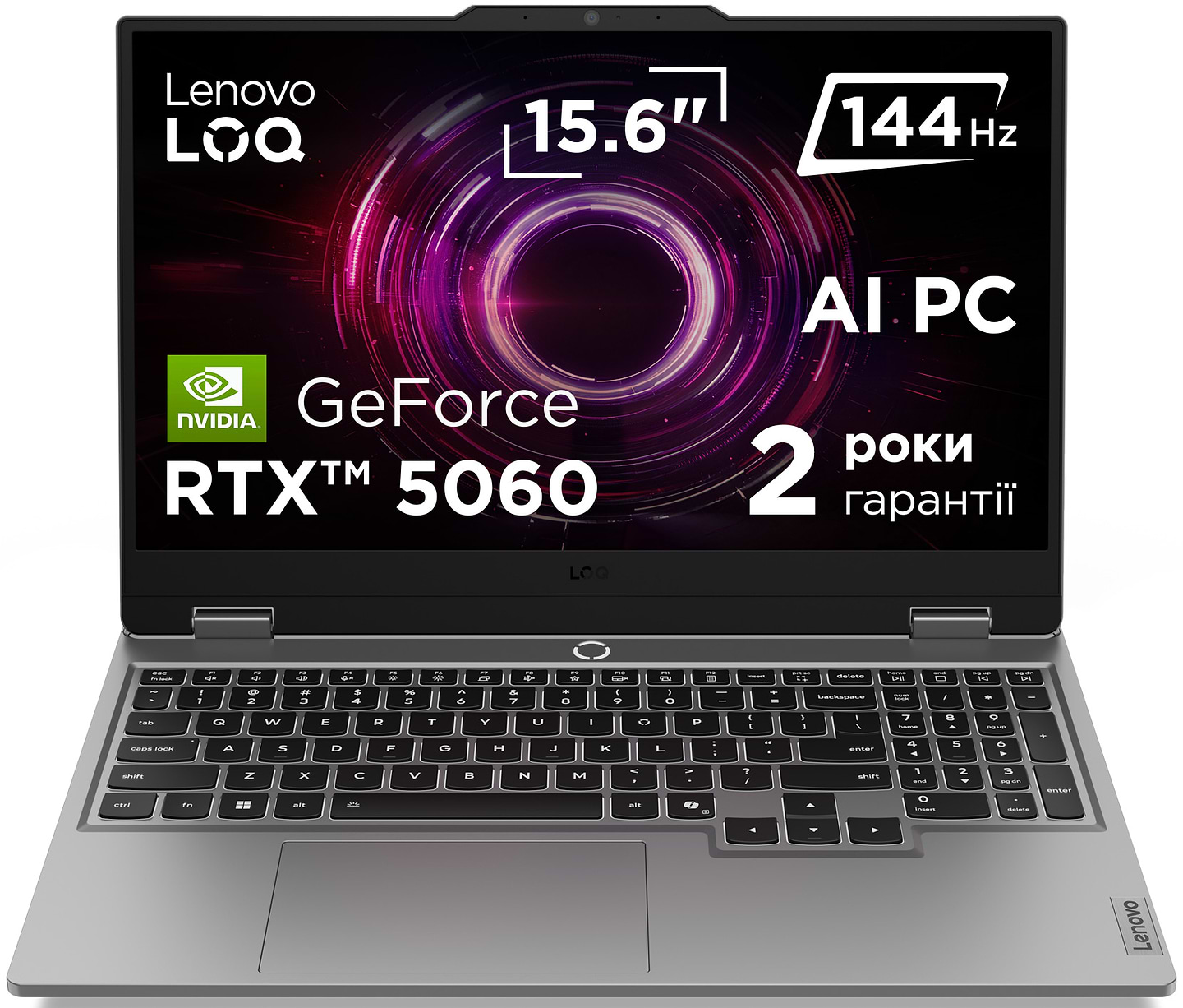 Ноутбук игровой Lenovo LOQ 15AHP10 (83JG00CYRA) Luna Grey - Фото 1