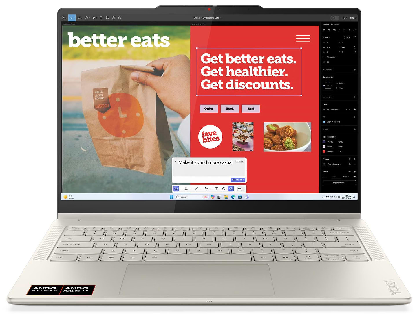 Ноутбук Lenovo Yoga 7 2-in-1 14AKP10 (83JR007KRA) Seashell - Фото 1