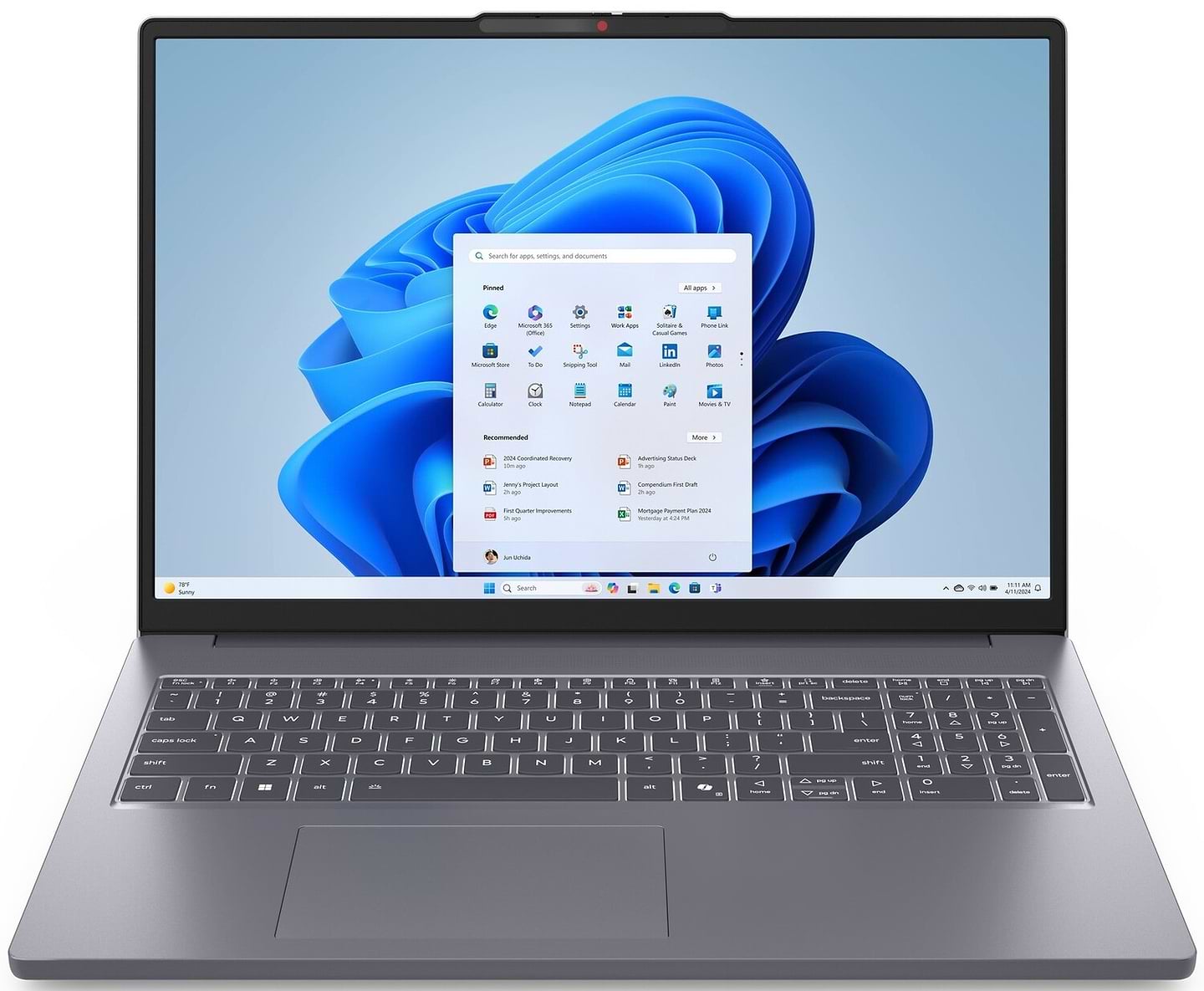 Ноутбук Lenovo IdeaPad Slim 3-16IRH10 (83K2007HRA) Luna Grey - Фото 1