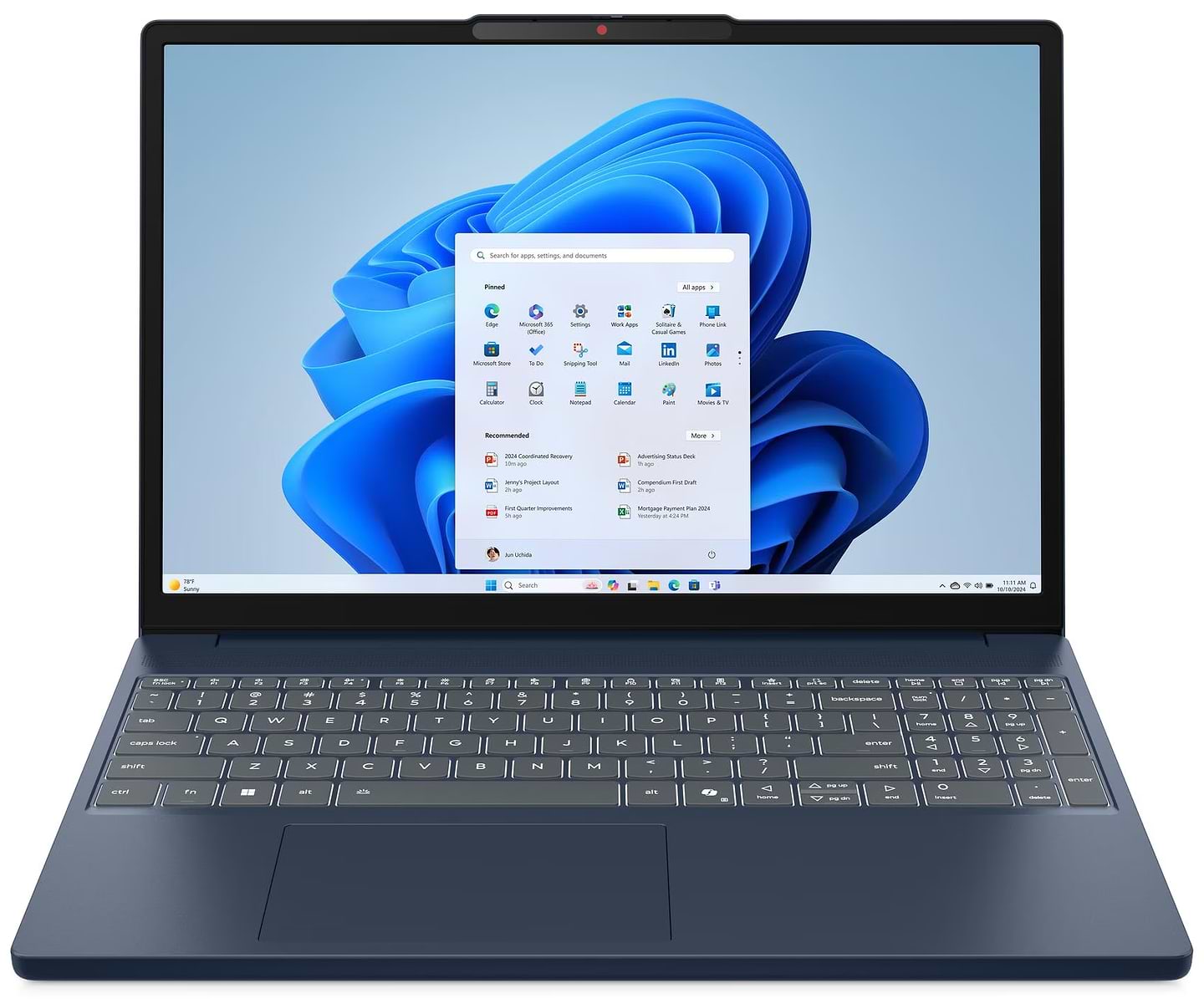 Ноутбук Lenovo IdeaPad Slim 3 15ARP10 (83K700A9RA) Cosmic Blue - Фото 1