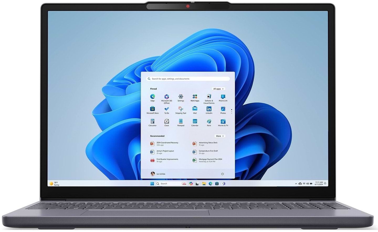 Ноутбук Lenovo IdeaPad Slim 3 15IRU10 (83KD0016RA) Luna Grey - Фото 1