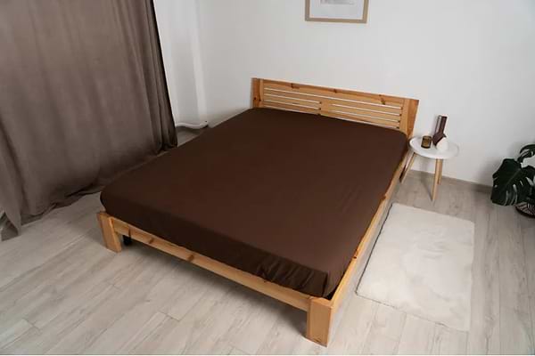 Фото - Простирадло двоспальне ТЕП НАТХНЕННЯ з резинкою 180х200 см Какао (2-04018_26845)