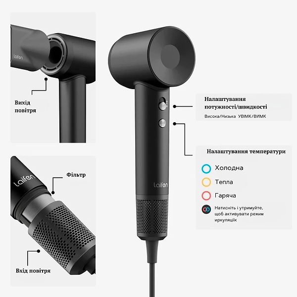 Фото - Фен Laifen Swift Special черный (1HD50-G-EU-BL-004)