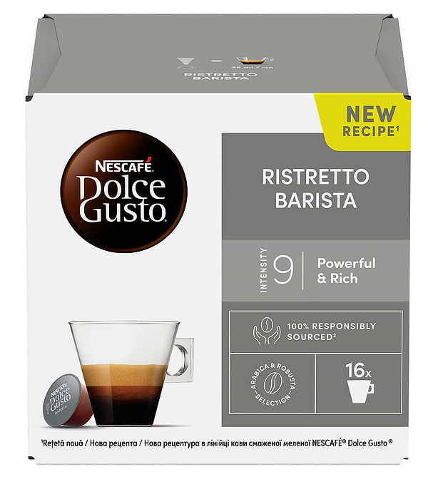Фото - Кава у капсулах Nescafe DOLCE GUSTO Ristretto Barista 16 шт. 104г Фото - Кава у капсулах Nescafe DOLCE GUSTO Ristretto Barista 16 шт. 104г