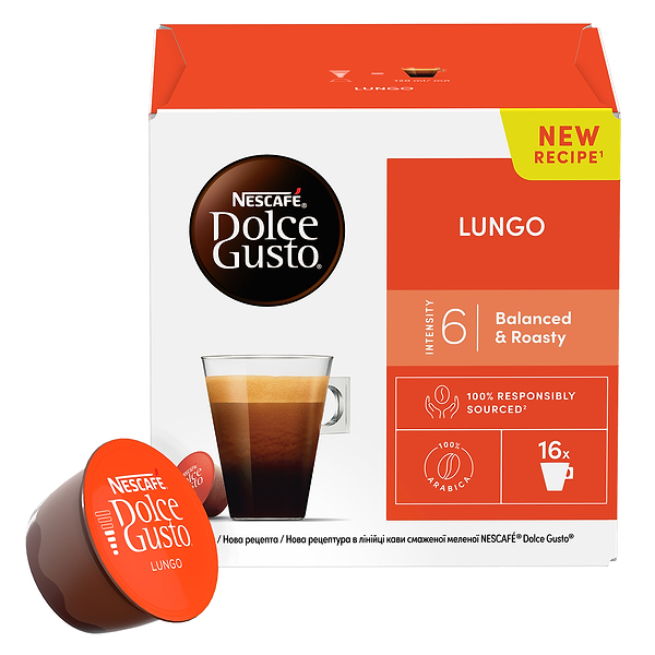 Фото - Кава у капсулах Nescafe DOLCE GUSTO Lungo 16 шт. 89,6г