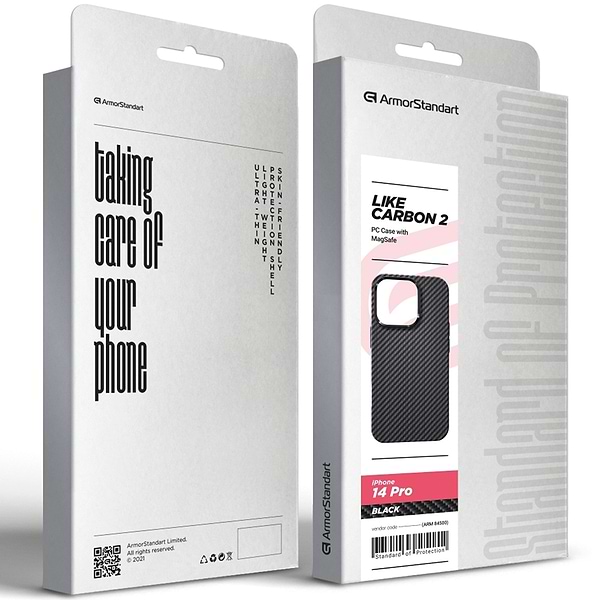Фото - Чохол для смартфону Armorstandart LikeCarbon2 MagCase for Apple iPhone 14 Pro Black (ARM84500)