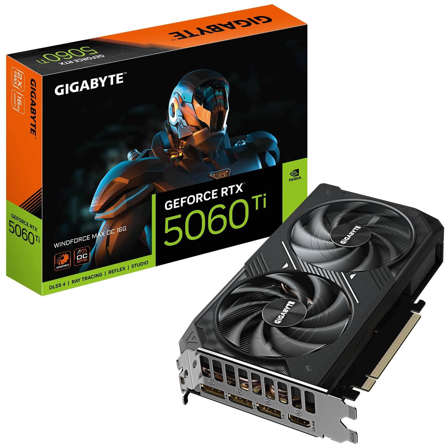 Відеокарта Gigabyte GF RTX 5060 Ti 16GB GDDR7 Windforce Max OC (GV-N506TWF2MAX OC-16GD)