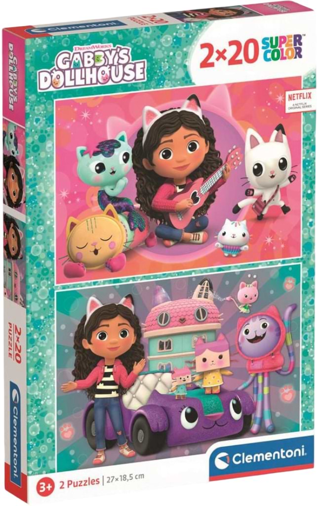 Пазли (3-4 роки) Clementoni 2в1 Gabby`s Dollhouse 2 по 20 ел. (24802) - Фото 1