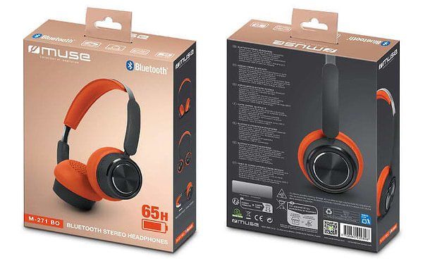 Фото - Наушники накладные беспроводные Muse M-271 DB Orange