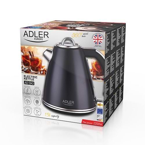 Фото - Електричний чайник Adler AD 1343 Black