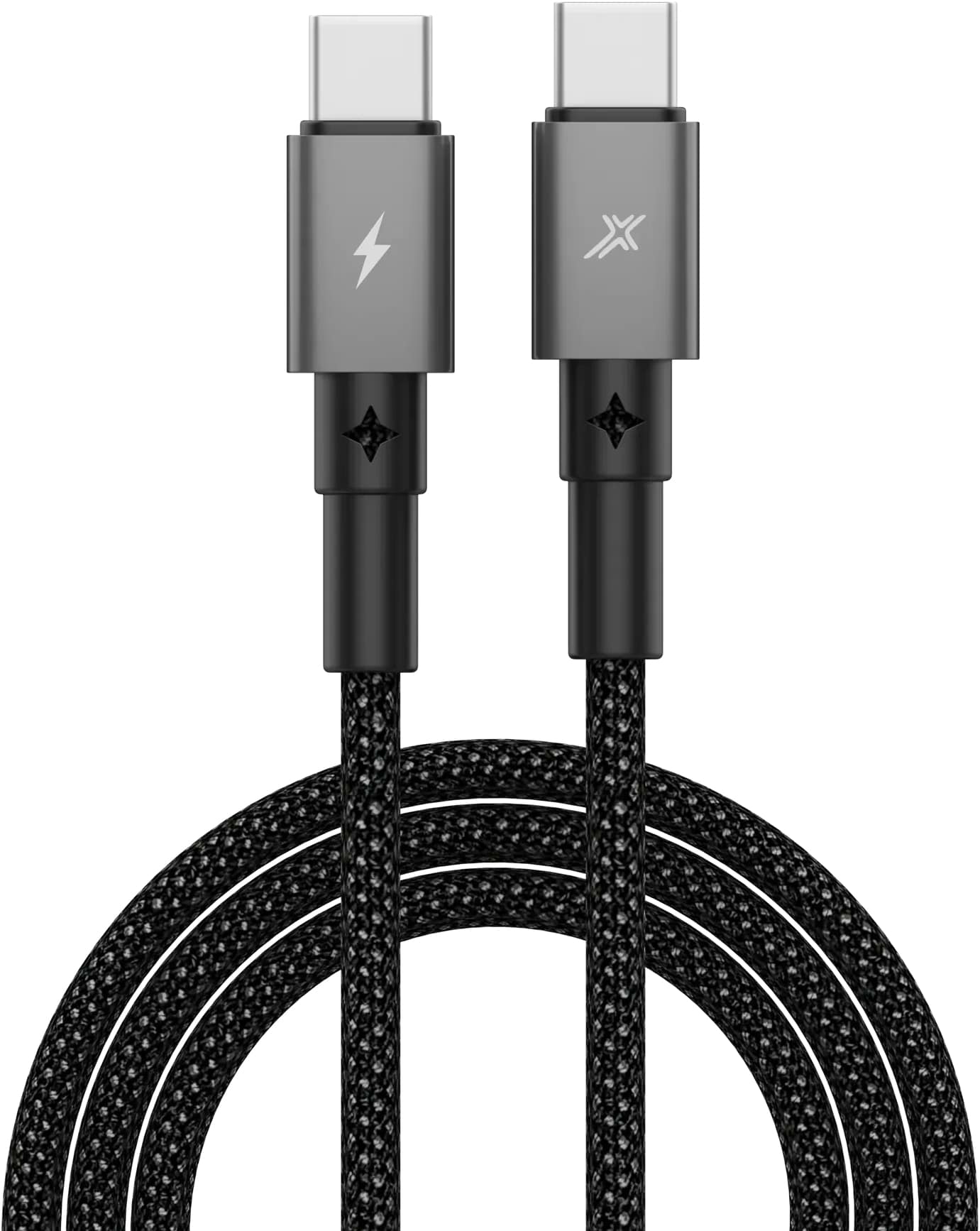 Кабель синхронизации данных Grand-X 100W для быстрой зарядки Black CC-08B (3000001621010) - Фото 1