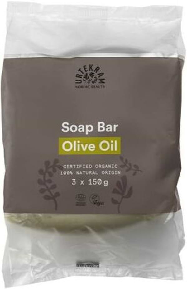 Фото - Тверде мило Urtekram з оливковою олією 3 шт. 150 г (1083867)