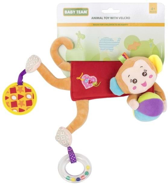 Фото - Підвіска Baby Team М'яка іграшка на ліжечко/коляску Мавпа (8532_обезьяна)