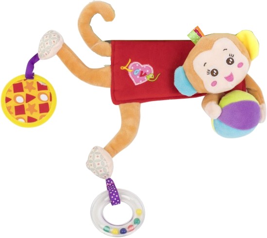 Фото - Підвіска Baby Team М'яка іграшка на ліжечко/коляску Мавпа (8532_обезьяна)