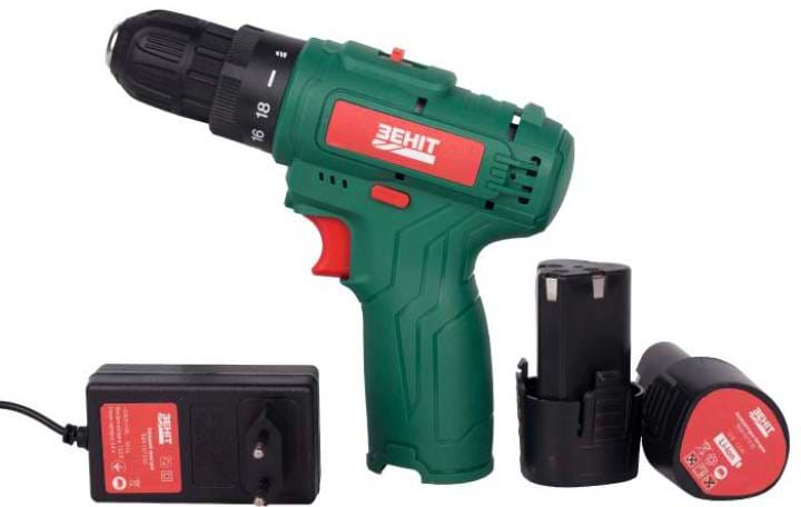 Дрель-шуруповерт Зеніт ЗША-12/15 S2 12В 18Нм (853788)