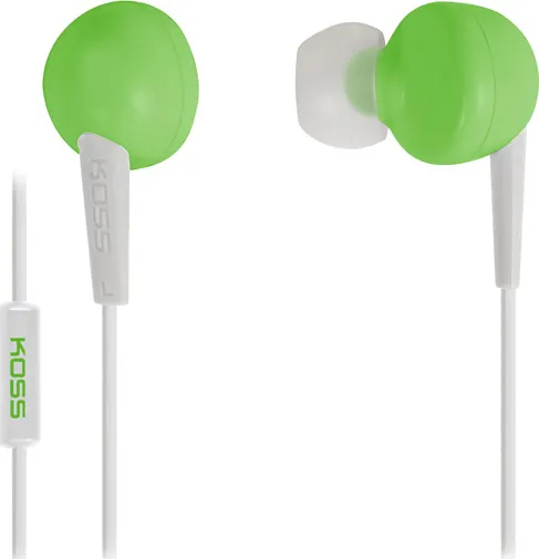 Фото - Наушники вкладыши проводные Koss KEB6iK Mic Green