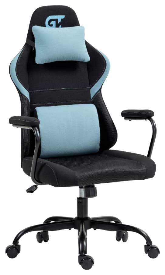 Крісло для геймерів GT Racer X-2322 Fabric Black/Blue - Фото 1