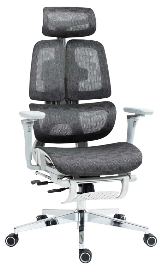 Фото - Уцінка - Крісло офісне GT Racer B-2450 White/Gray