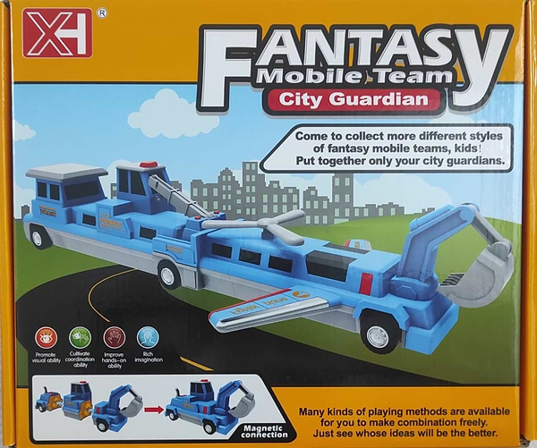 Фото - Магнітний конструктор для малюків XT транспорт 9 дет. (XH886)