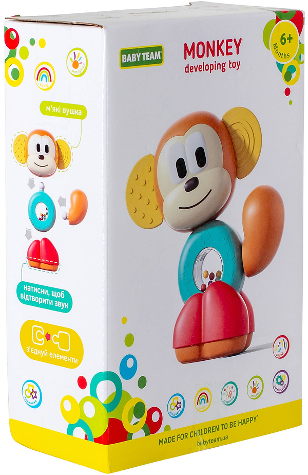 Фото - Погремушка Baby Team "Обезьянка", (8609)