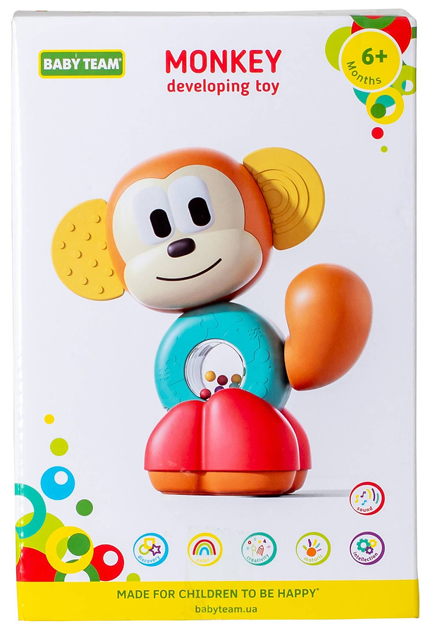 Фото - Погремушка Baby Team "Обезьянка", (8609)