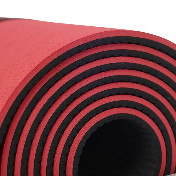 Фото - Коврик для йоги и фитнеса TECOFIT Dual Color TPE Mat 183х61х0.6 см Red/Black (TOP18013825/2)