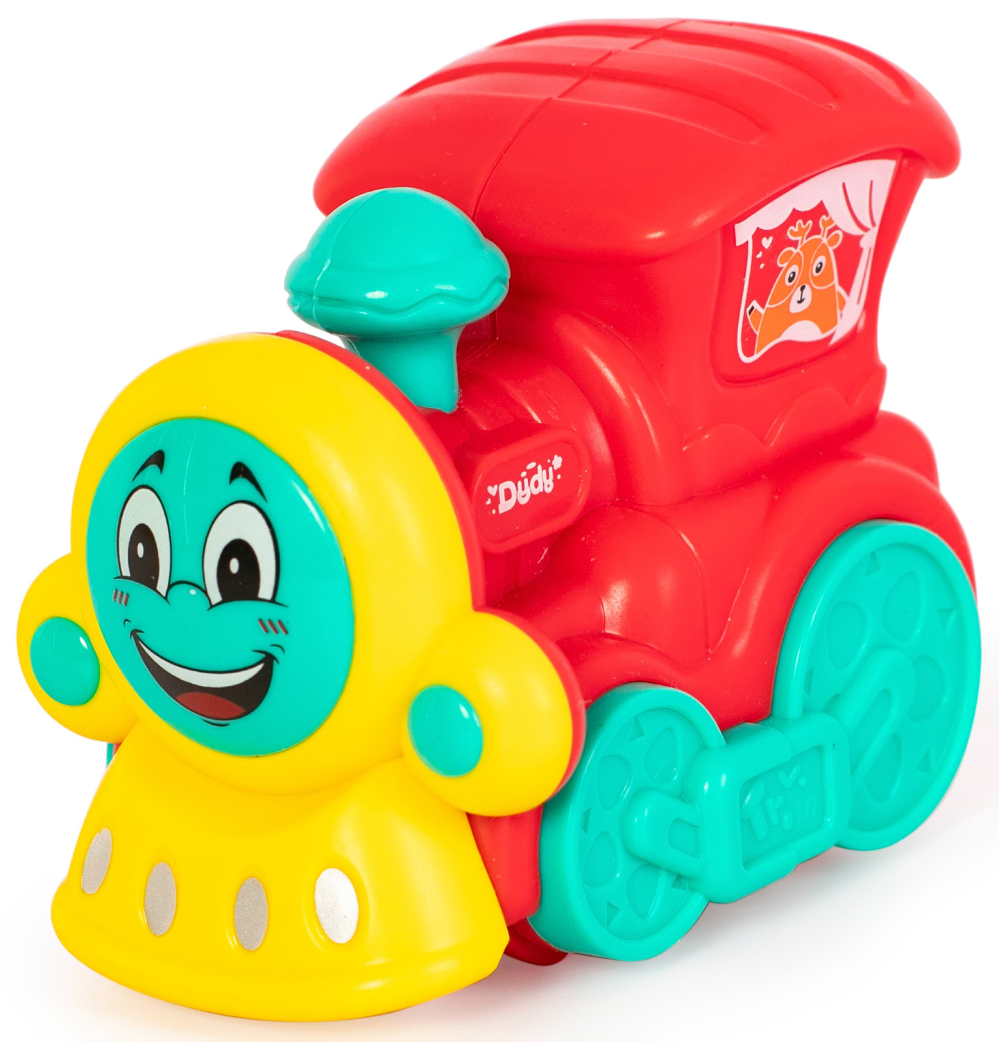 Инерционный игровой транспорт для малыша Baby Team 8620 паровозик красный