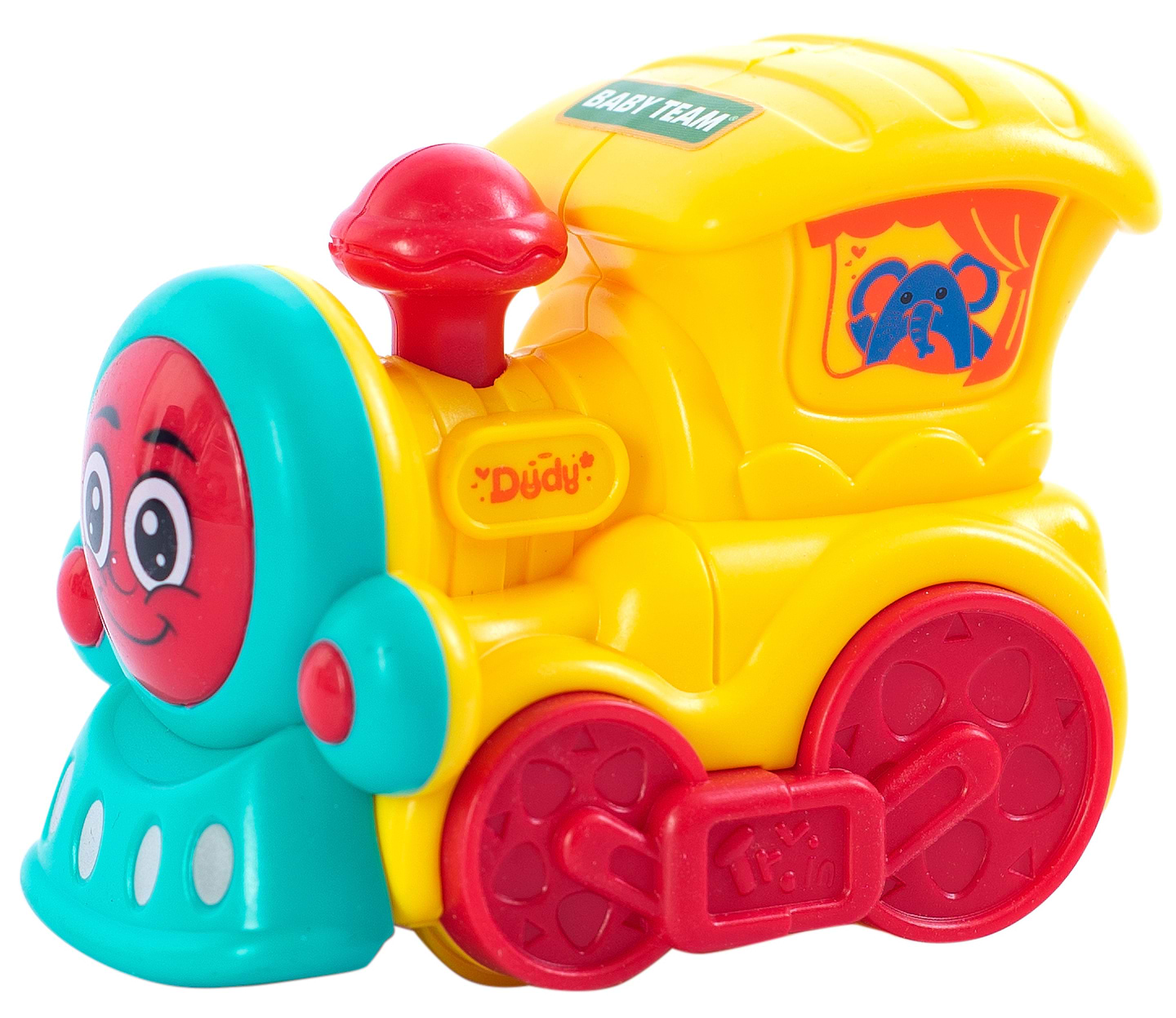 Інерційний ігровий транспорт для малюка Baby Team 8620 паровозик жовтий