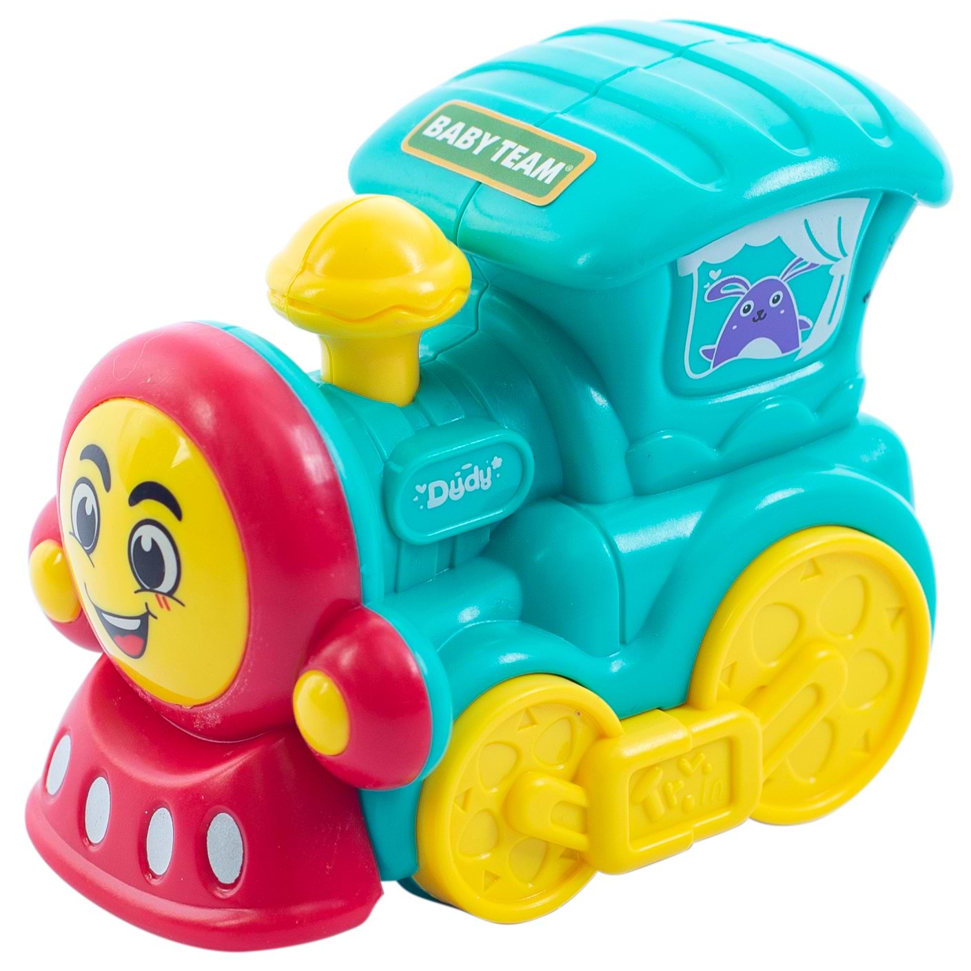 Інерційний ігровий транспорт для малюка Baby Team 8620 паровозик бірюзовий - Фото 1