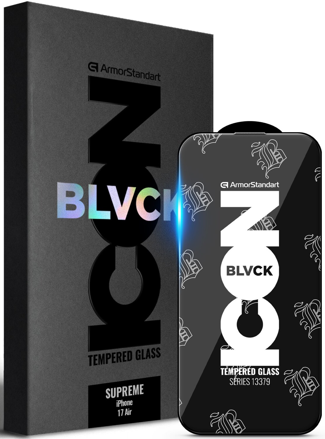 Защитное стекло для смартфона Armorstandart Supreme Black Icon for Apple iPhone 17 Air (ARM86402)