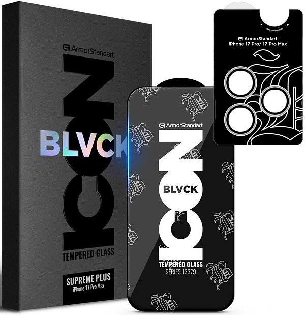 Фото - Захисне скло для смартфону Armorstandart Supreme Plus Black Icon for Apple iPhone 17 Pro Max (ARM86404) Фото - Захисне скло для смартфону Armorstandart Supreme Plus Black Icon for Apple iPhone 17 Pro Max (ARM86404)