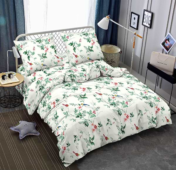 Фото - Комплект постельного белья Zastelli JH11995-10 Птицы в саду жатка 175х210 Разноцветный (21303)