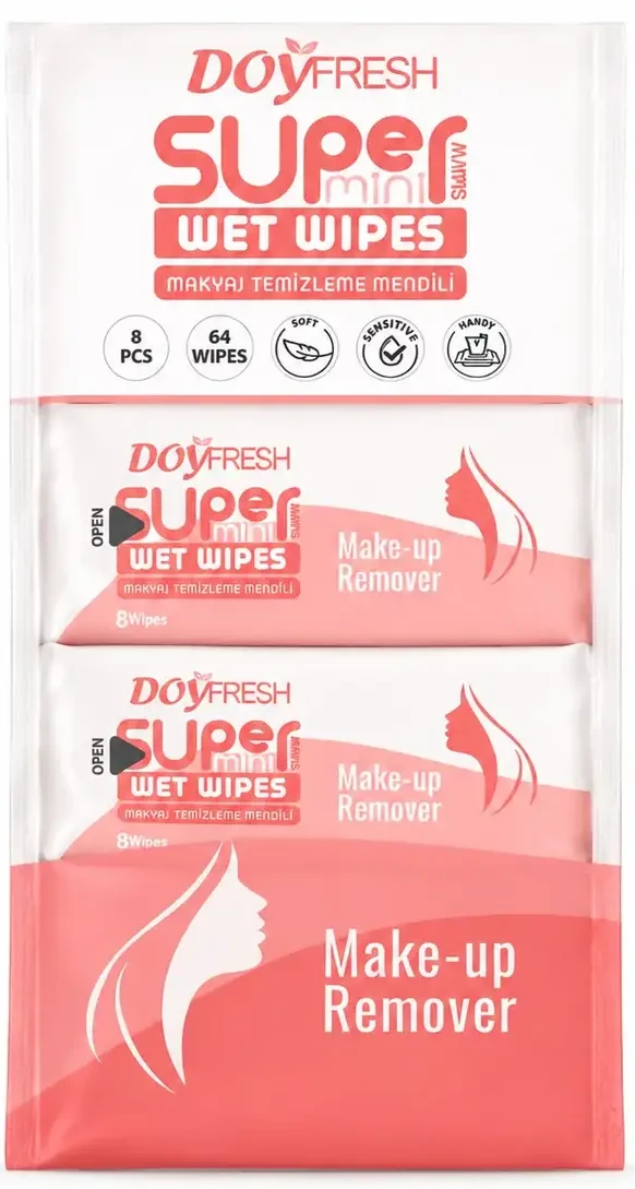 Салфетки гигиенические влажные Doyfresh д/демакияжа 8x8 шт. (8684877997209)