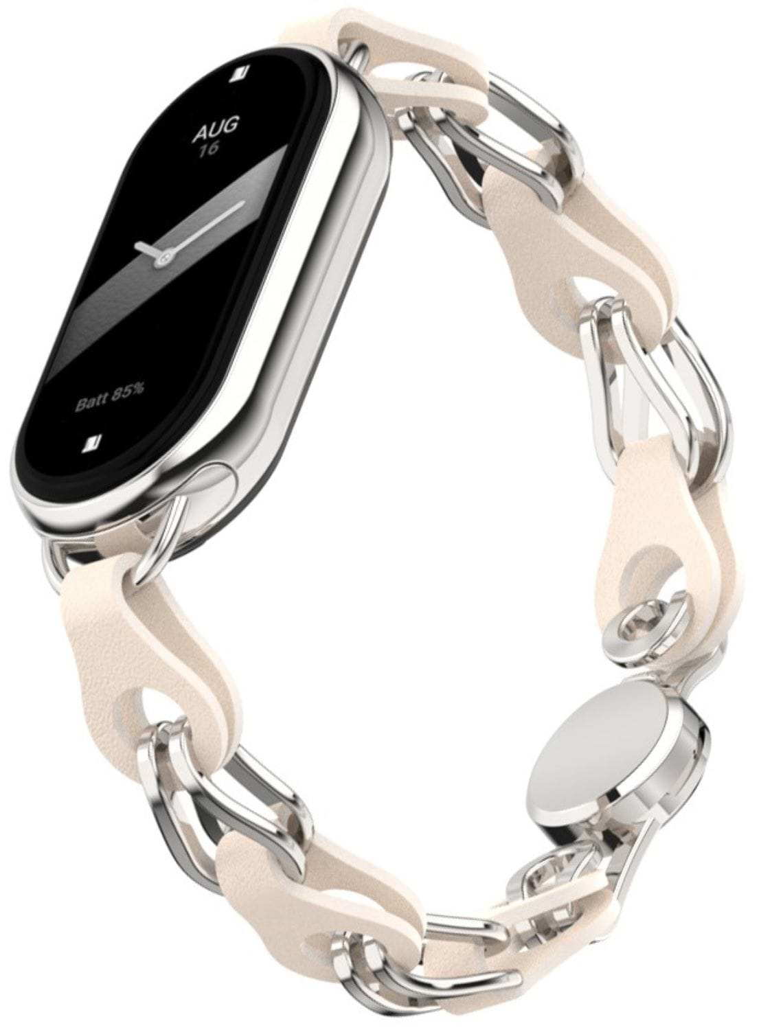 Ремешок для фитнес-браслета Armorstandart Chain Wristband for Xiaomi Smart Band 10/9/8 Beige (ARM86886)