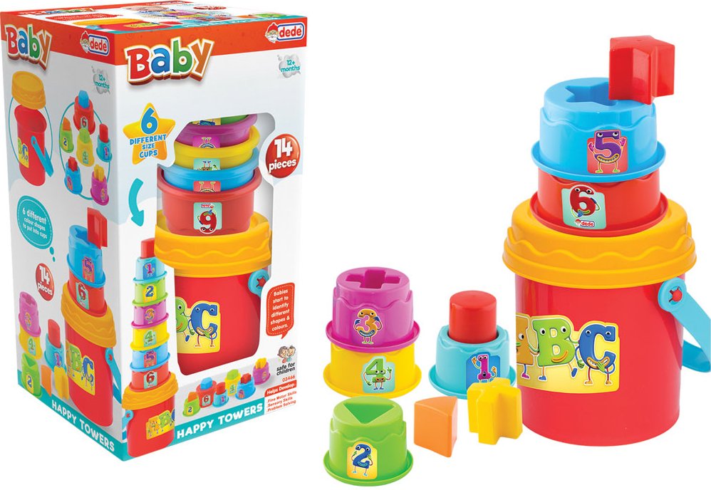 Сортер dede пірамідка набір відерець (03466)
