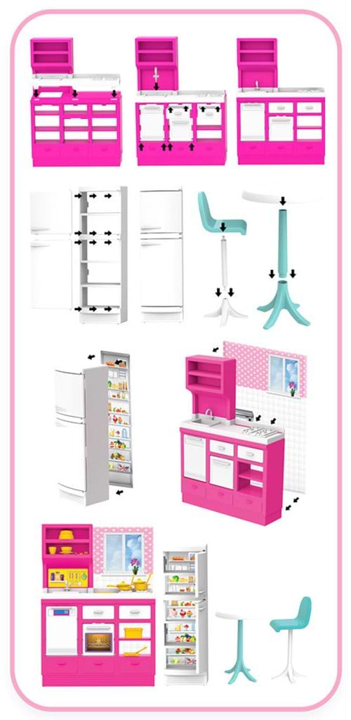 Фото - Мебель и домики для куклы dede Кухня Linda (03665)