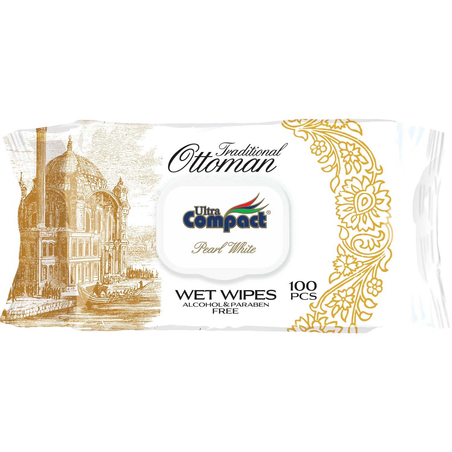 Салфетки гигиенические влажные Ultra Compact Оттоман с клапаном 100 шт. (8697420533618)