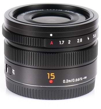 Фото - Об'єктив до фотокамери Panasonic Micro 4/3 Lens 15mm f/1.7 ASPH Black (H-X015E9-K)