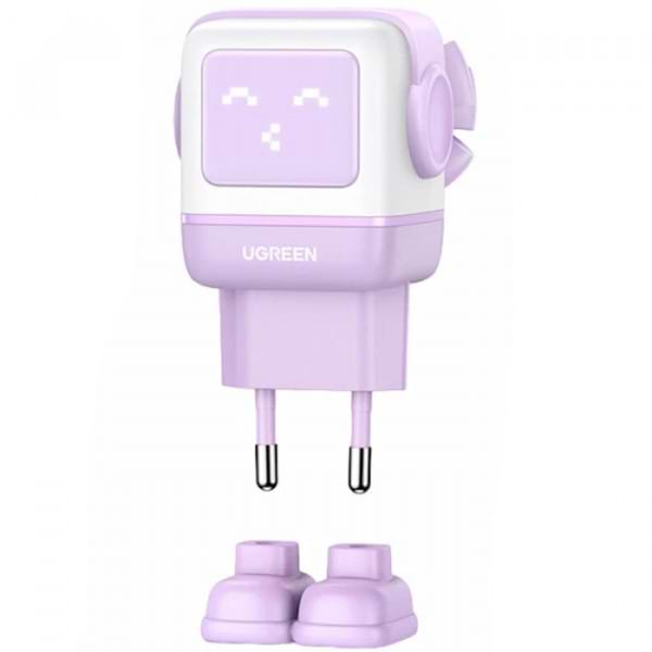 Фото - Сетевое зарядное устройство UGREEN CD361 3xUSB 65W 2xUSB-C+USB-A Gan Robot tech Fast Charger Violet (35291)