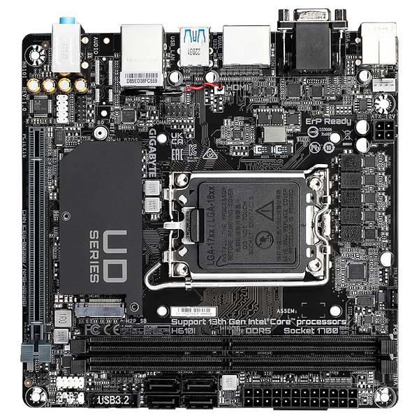 Фото - Материнська плата Gigabyte H610I DDR5