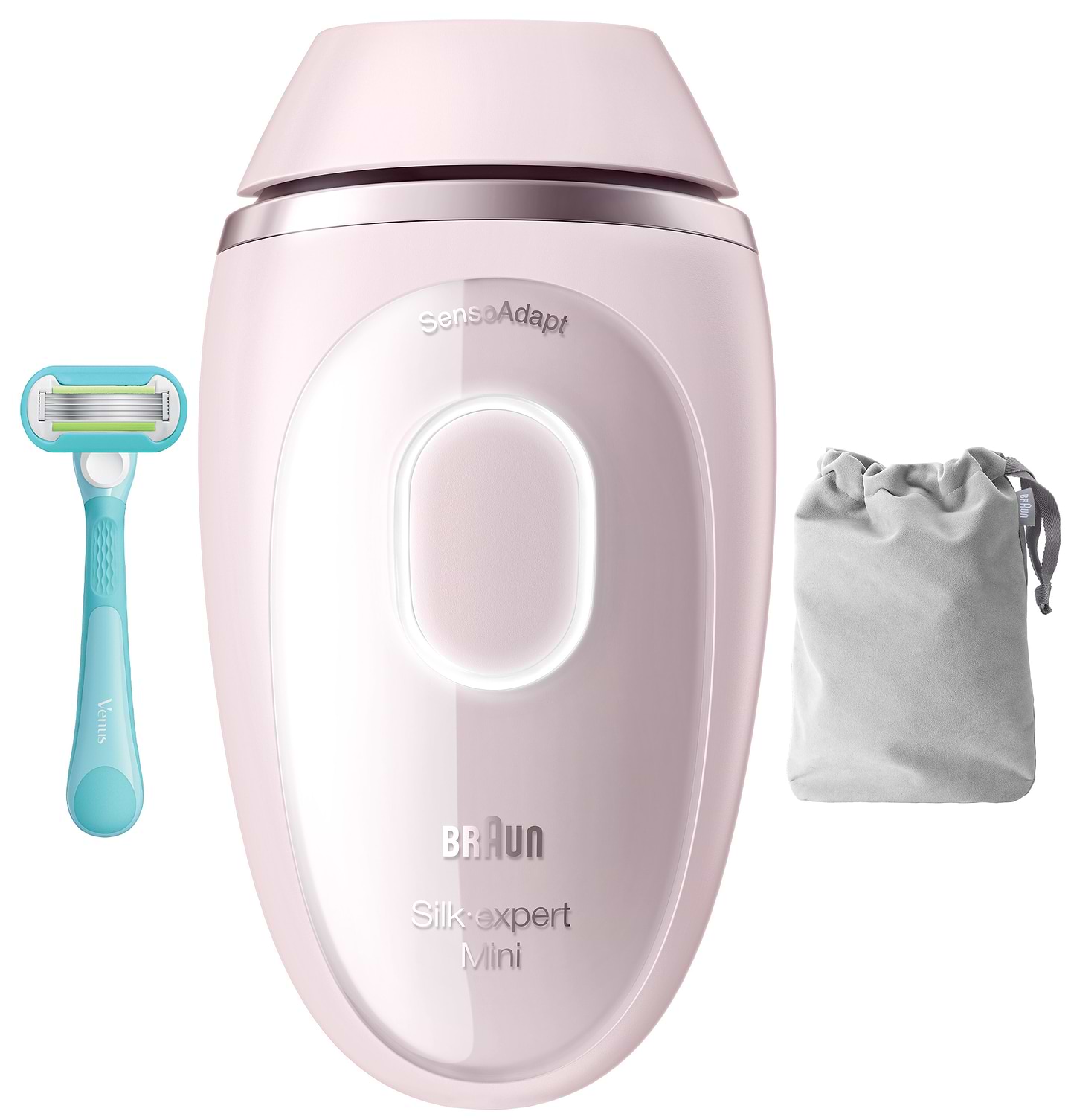 Фотоепілятор Braun Silk Expert Mini PL1111 + Бритва Gillette Venus Extra Smooth + Косметичка (8700216937375)