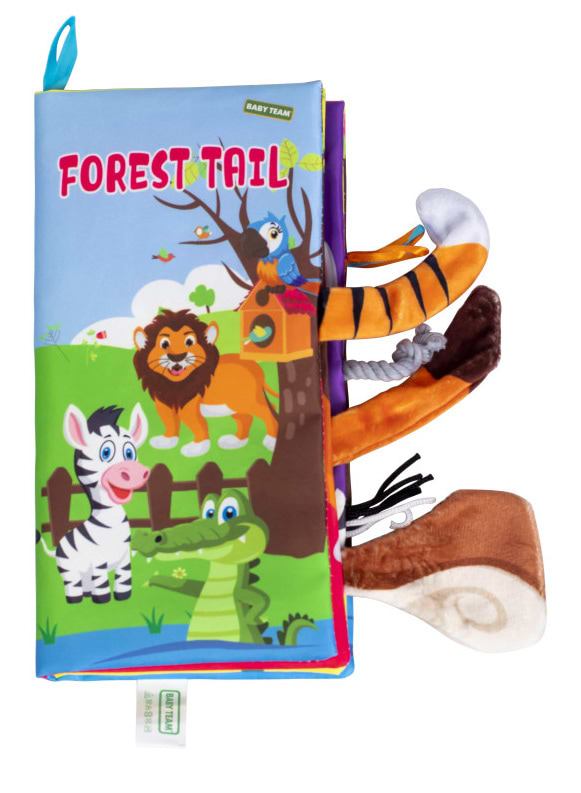 Книжка-іграшка Baby Team Хвостики (8725_дикі_тварини)