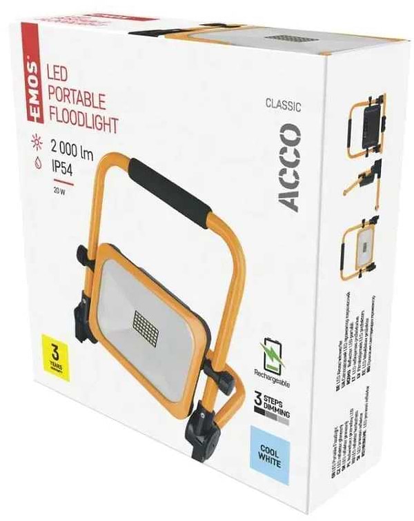 Фото - Світлодіодний прожектор EMOS ZS2822 20W 2000Lm 6500K Li-Ion 6600 mAг IP54